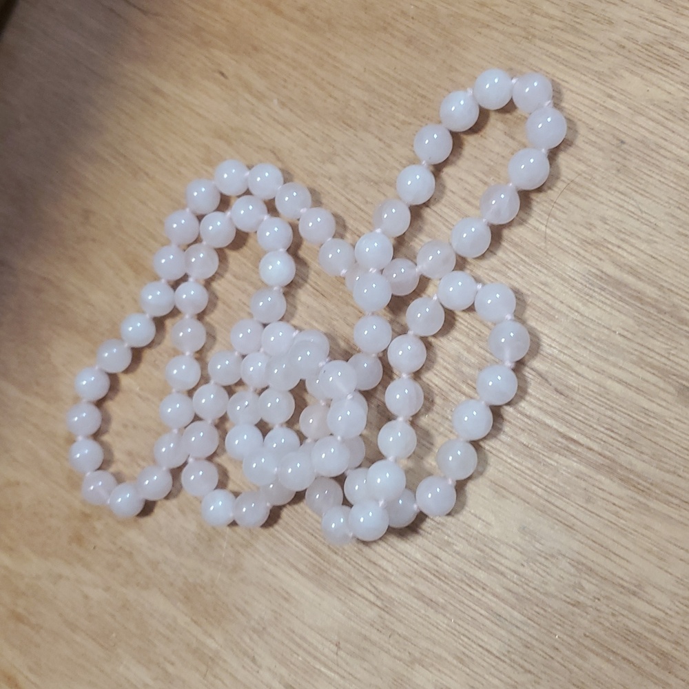 Rose Quartz necklace 32"  GS666